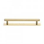 M Marcus Heritage Brass Hexagonal Design Cabinet Pull with Plate 160mm Centre to Centre